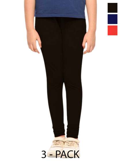 Tik Tok WEARS Girls Pack
                    Of 3 Churidar Length Leggings