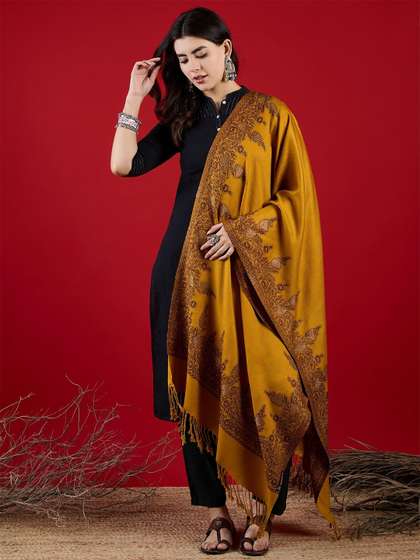 SAHASIKA Paisley Woven Design Shawl