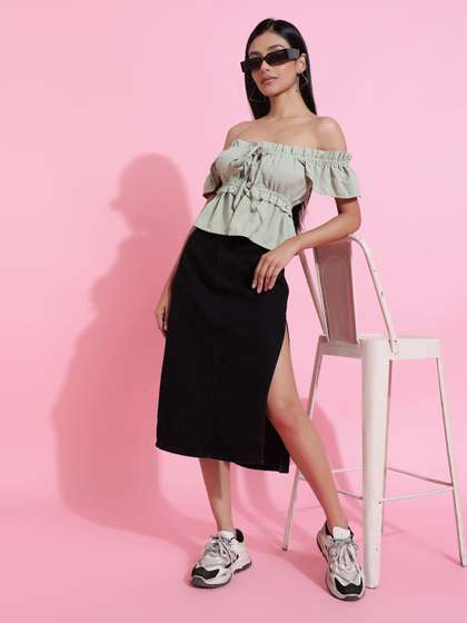 Belliskey Women A-Line Midi Skirts