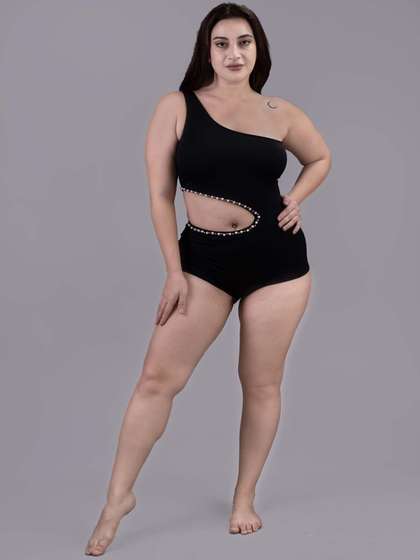 Keepfit Women
                        One-Shoulder Cutout Padded Swimsuit