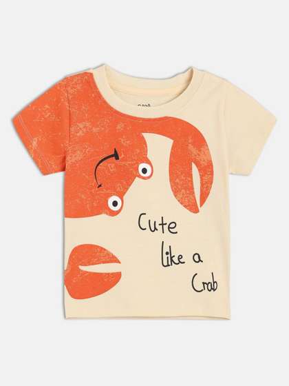 MINI KLUB Boys Graphic
                    Printed Round Neck Cotton T-shirt
