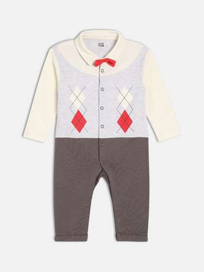 MINI KLUB Boys Printed
                    Pure Cotton Rompers