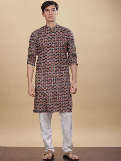 Anouk Printed Cotton Straight Kurta