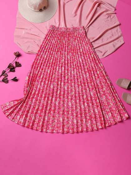 Femvy Women Flared Midi Skirt