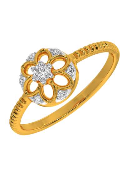 KISNA DIAMOND AND
                        GOLD JEWELLERY Women 14kt 0.09CT Ring Diamond
                        1.27g