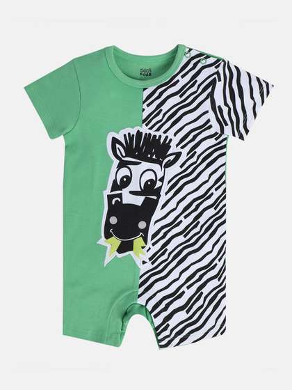 MINI KLUB Boys Printed
                      Pure Cotton Romper