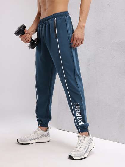 HRX by Hrithik Roshan Men Printed Detail Contrast Piping Training Joggers