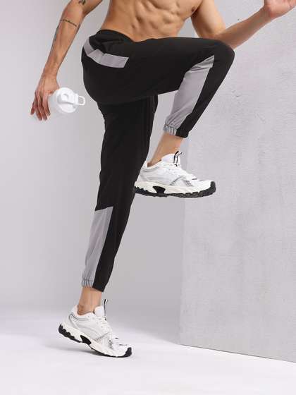 HRX by Hrithik Roshan Men Colourblocked Mid-Rise Running Joggers with Brand Logo Detail