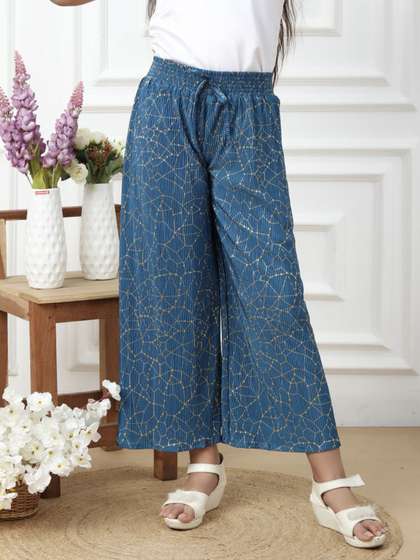 BAESD Girls Foil Printed Palazzos