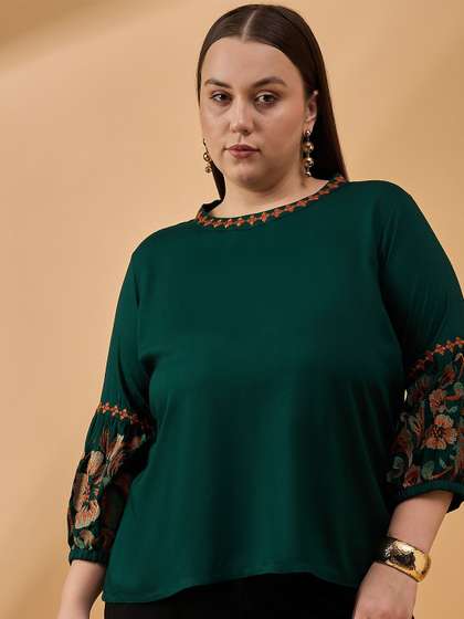 all about you Round Neck Bishop Sleeves Top