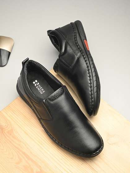 HERE&NOW Men
                          Leather Formal Slip-On shoes