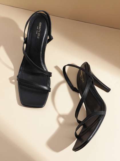 Kenneth Cole Leather
                      Open Toe Stilettos