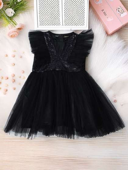 Bella Moda Girls
                    Embellished Sequined Detail Fit & Flare Dress