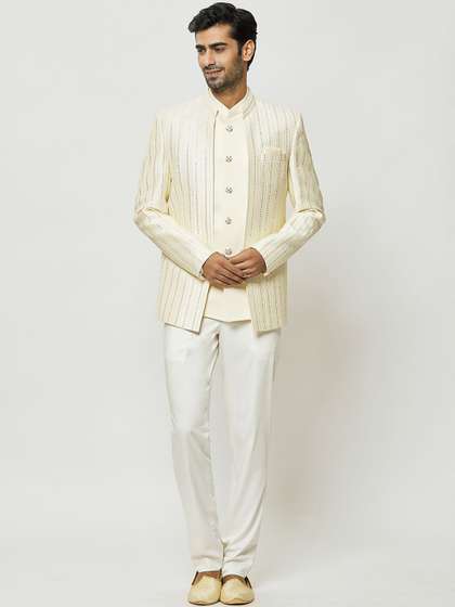 Aryavir Malhotra Men Embroidered Nehru Jacket