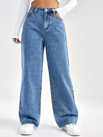 Aadvi Fashion Women
                        Jean High-Rise Stretchable Baggy Jeans