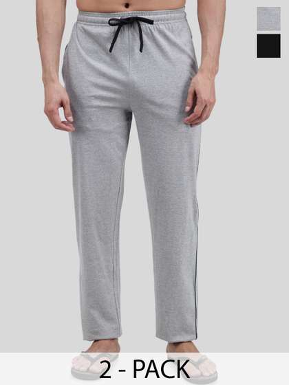 AMUL COMFY Men
                          Pack 2 Pure Cotton Mid-Rise Track Pant