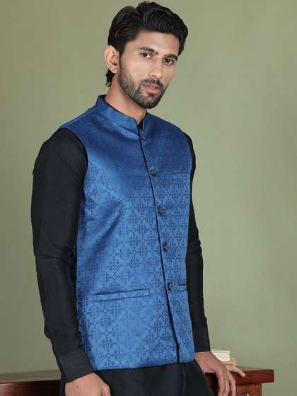 Anouk Men Woven Design Nehru Jacket