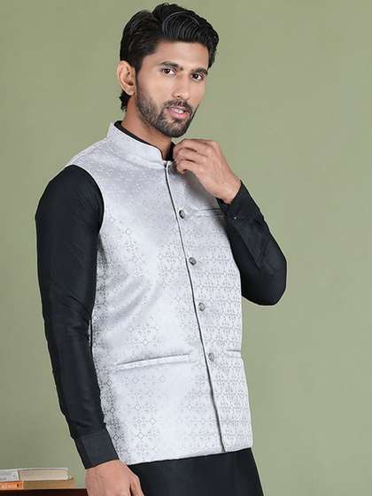 Anouk Men Woven Design Nehru Jacket