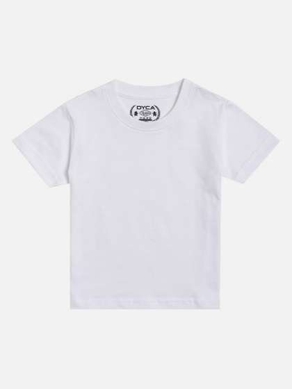 DYCA Boys Solid Round Neck Cotton T-shirt