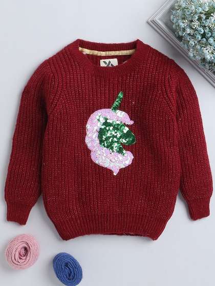 Yellow Apple Girls
                      Embellished Pullover