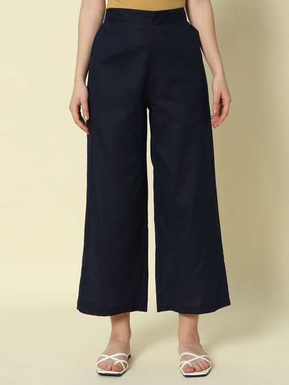 FIORRA Women Cotton Straight Palazzo
