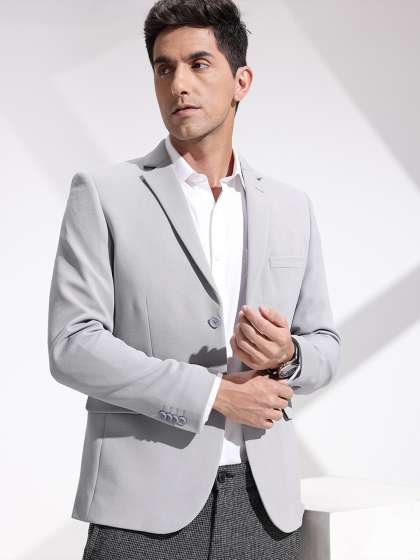 INVICTUS Slim Fit Notched Lapel Collar Single Breasted Formal Blazer