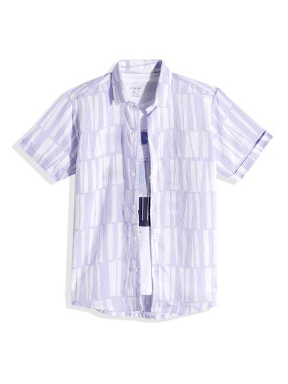 CAVIO Boys Comfort
                    Abstract Printed Casual Shirt with Graphic Printed
                    Tshirt
