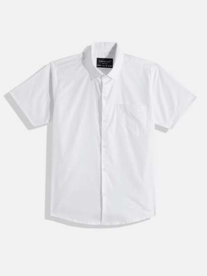 CHARCHIT Boys Comfort
                    Solid Pure Cotton Casual Shirt