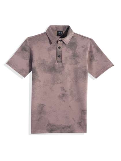 CAVIO Boys Tie and Dye
                    Printed Polo Collar T-shirt