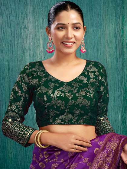 KALINI Women Padded Saree Blouse