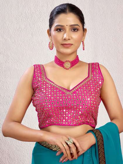 KALINI Embroidered Saree Blouse