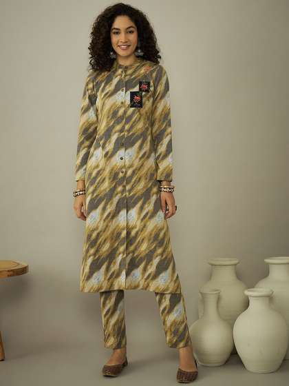 STADO Women Regular Pure Wool Kurta with Trousers