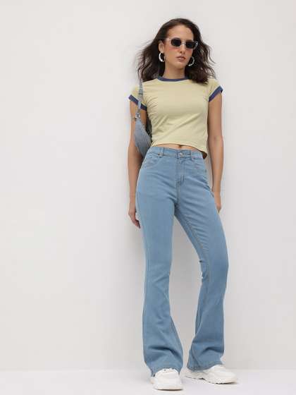 The Roadster Life
                        Co. Women Bootcut Fit Mid-Rise Stretchable
                        Regular Fit Jeans