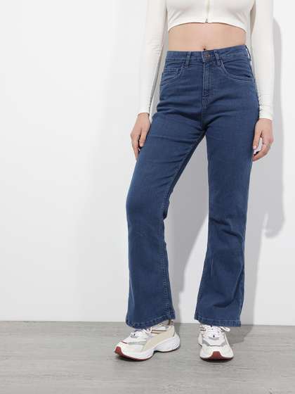 The Roadster Life
                        Co. Women Flared High-Rise Light Fade
                        Stretchable Jeans