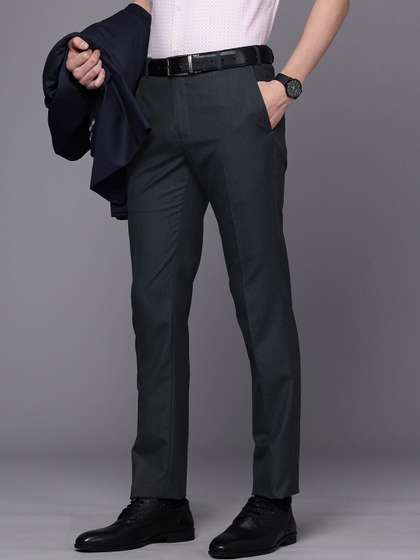 Raymond Men
                          Textured Slim Fit Formal Trousers
