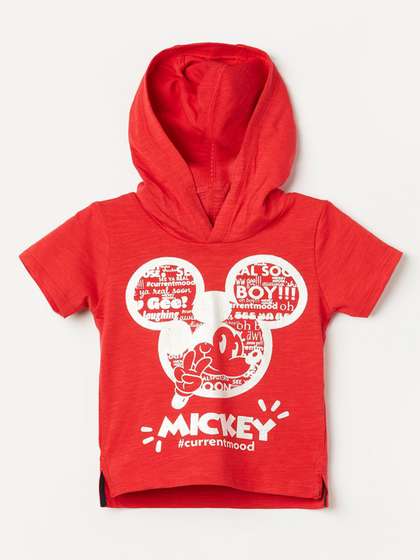 Juniors by Lifestyle Boys Mickey Mouse Printed Cotton T-shirt