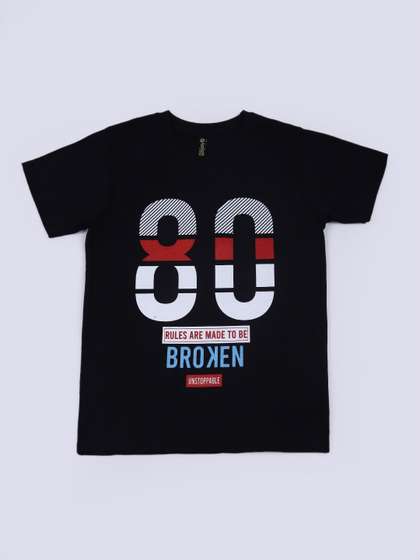 V-Mart Boys Graphic Printed Round Neck Cotton Casual T-shirt