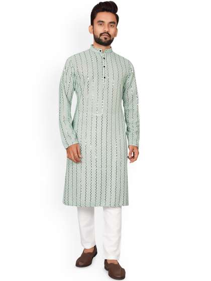 BLURR Striped Straight Kurta