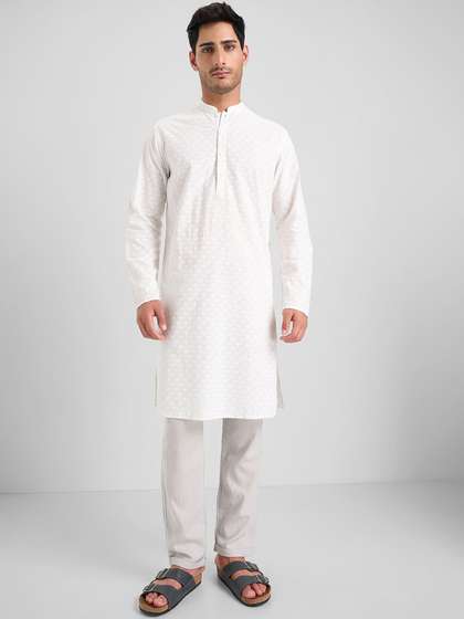 indus route by Pantaloons Geometric Straight Kurta