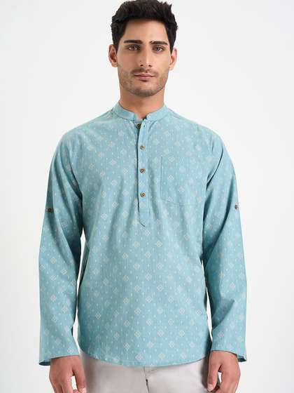 indus route by Pantaloons Mandarin Collar Kurta