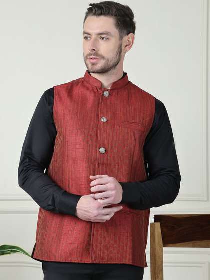 even Mandarin Collar Nehru Jacket