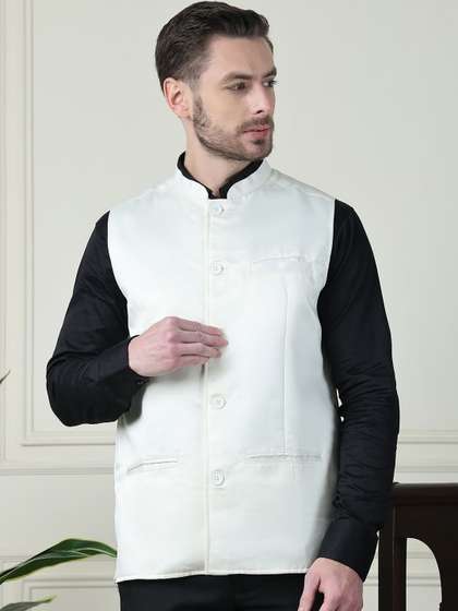 even Mandarin Collar Nehru Jacket