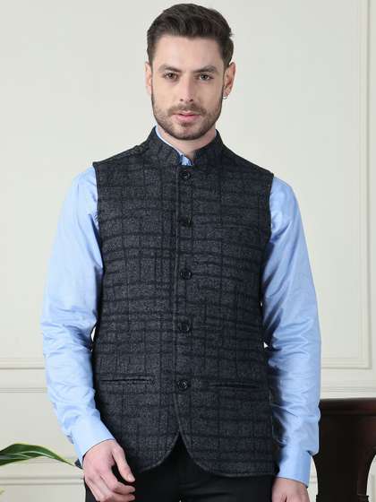 even Mandarin Collar Nehru Jacket