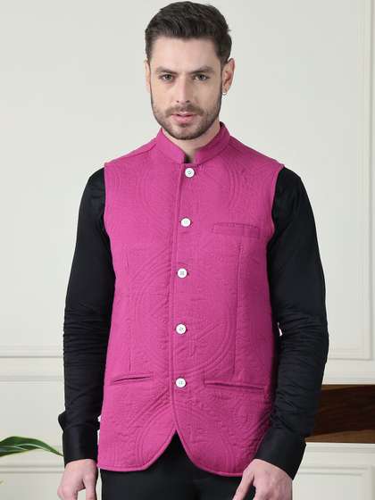 even Mandarin Collar Nehru Jacket