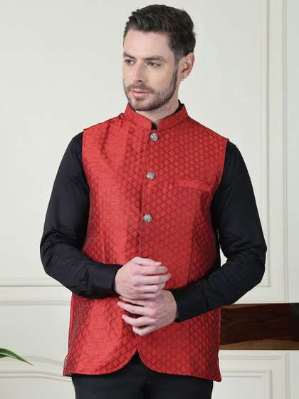 even Mandarin Collar Nehru Jacket