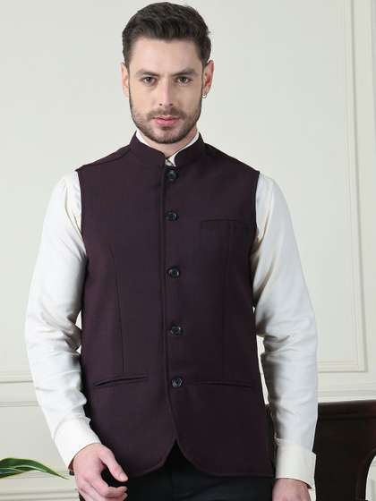 even Mandarin Collar Nehru Jacket