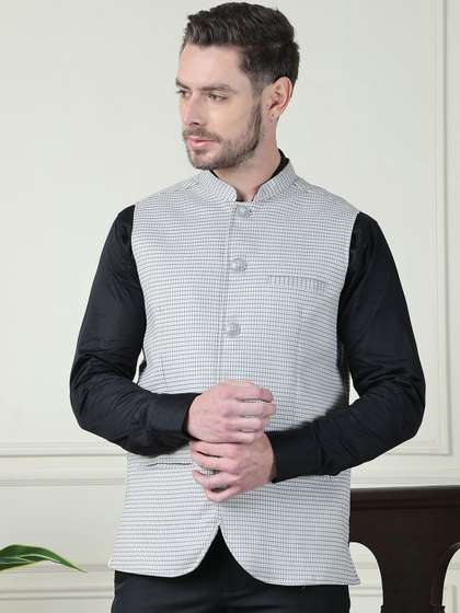 even Mandarin Collar Nehru Jacket