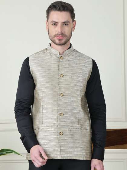 even Mandarin Collar Nehru Jacket