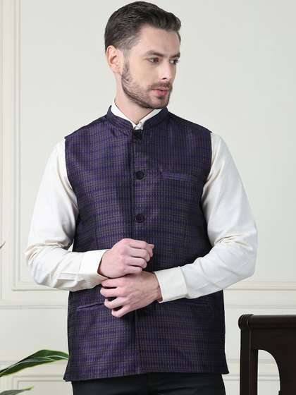 even Mandarin Collar Nehru Jacket