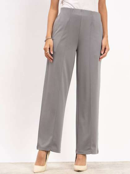 SALT ATTIRE Women
                      Smart Straight Fit Trousers